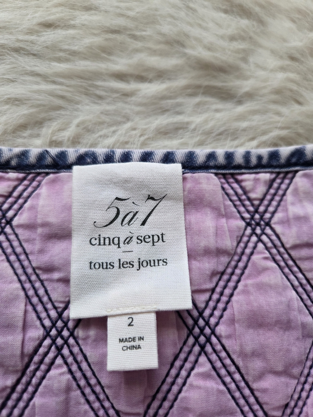 cinq a sept Light Blue Quilted Diamond-Pattern Mini Skirt with Gold Buttons - Picture 6 of 7
